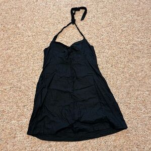 Old Navy Black Linen Halter Cami Dress